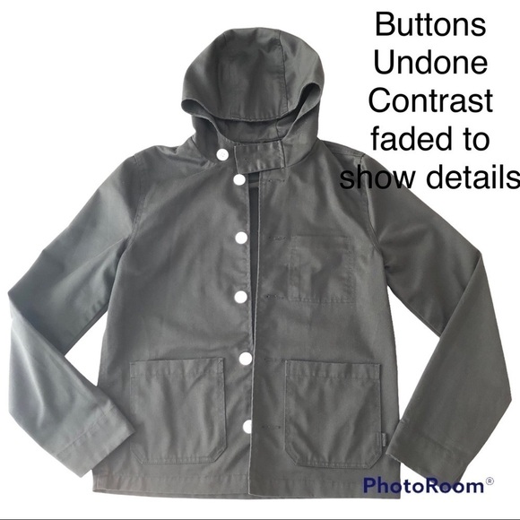 ASOS black bomber jacket. Hood. Relaxed oversize lightweight Fits Chest. 34-36 - Picture 3 of 10